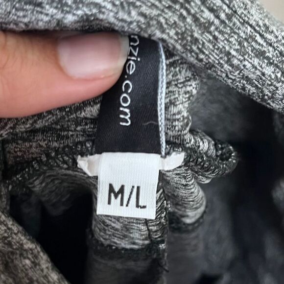 Onzie Women Size L Gray Colorblock High Rise Pullon Ankle Legging Activewear Gym - Picture 8 of 9